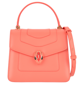 Serpenti Forever Top Handle, Leather, Pink, MII, DB/S/M/RC, 4*